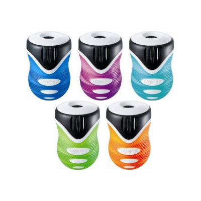 Точилка 1 диаметр Maped Clean Grip с автоматическим закрытием контейнера цвета ассорти