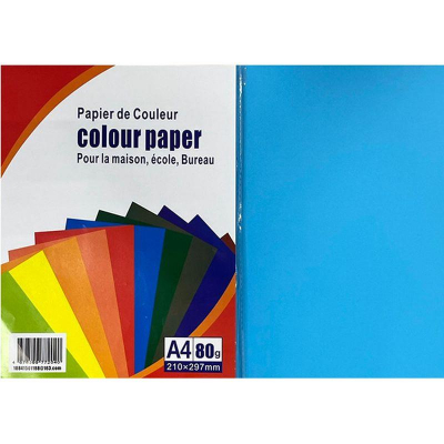 Бумага цветная A4 Colour Paper 80г яркая синяя 100л