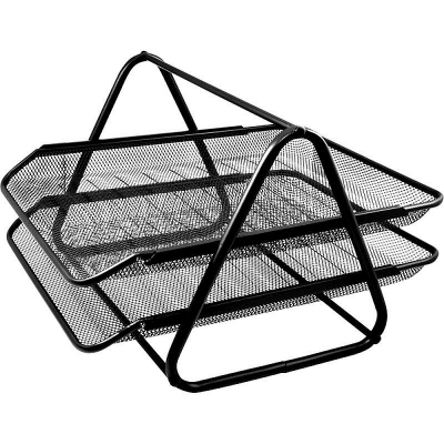 Поддоны для бумаг металлические deVENTE  2шт сетчатые черные