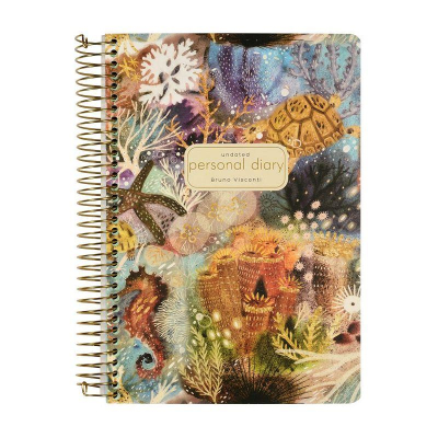 Ежедневник A5 BrunoVisconti® 'Cute diary' 272стр твердая обложка на спирали 'Фантазия Кораллы'