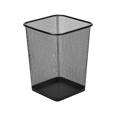 Корзина для бумаг металлическая 10л deVENTE квадратная сетчатая черная