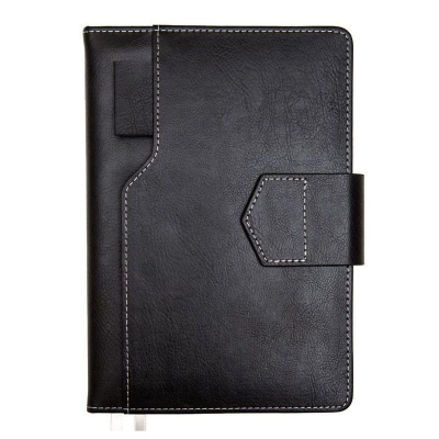 Ежедневник A5 deVENTE 'Prestige' 272стр твердая обложка с хлястиком на магнитной застежке искусственная кожа черный