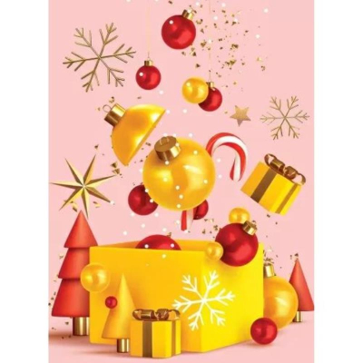 Конверт для подарочного сертификата Праздник новогодний 100х74мм 