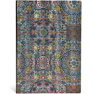Записная книжка A4  64л без линовки Paperblanks 'Sacred Tibetan Textiles Padma' Grande на резиновой застежке