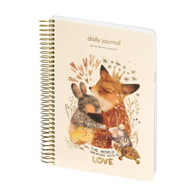 Ежедневник A5 BrunoVisconti® 'Cute diary' 272стр твердая обложка на спирали 'Love me' Любовь, как она есть