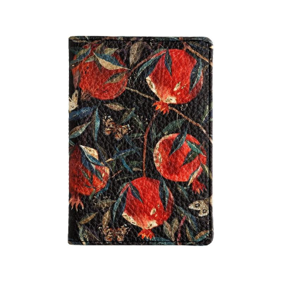 Обложка для паспорта BrunoVisconti® экокожа 'Flora' Гранат