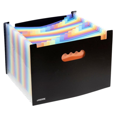 Накопитель вертикальный расширяющийся deVENTE 24x33x3 - 35см 25 отделов 'Uno Black' черный