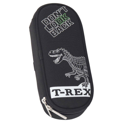 Пенал прямоугольный deVENTE 21 х8х5см полиэстер на молнии внутренняя створка 'T-Rex'