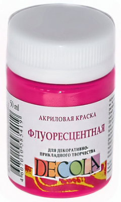 Краска акриловая флуоресцентная Decola карминовая 50мл