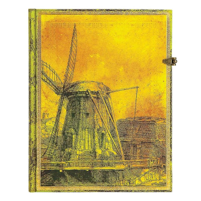 Записная книжка A4-  72л без линовки Paperblanks Rembrandt's 350th Anniversary Ultra на металлической застежке