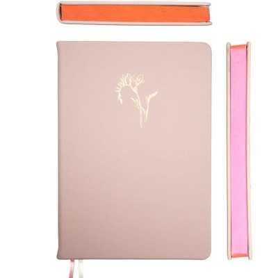 Ежедневник A5 deVENTE 'Emilia' 272стр тонированный блок твердая обложка эко  кожа розовый