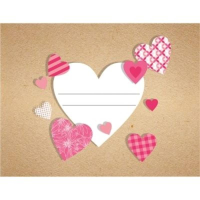Конверт для денег Мир поздравлений 'Розовый с сердечками и подсказом'