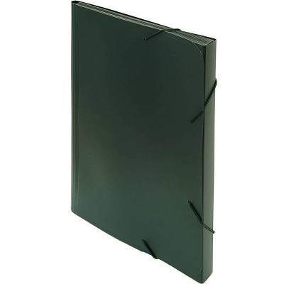 Папка A4&nbsp;&nbsp;13 отделений Бюрократ на резиновых застежках пластиковая черная