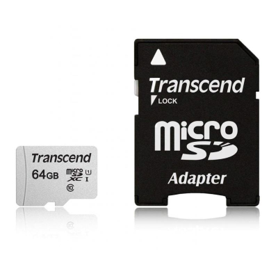 Карта памяти micro SDXC Transcend&nbsp;&nbsp;64Gb Class 10 с адаптером