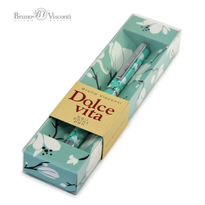 Ручка шариковая BrunoVisconti® 'Dolce Vita' 0.7мм металлический корпус 'Камелии' синие чернила