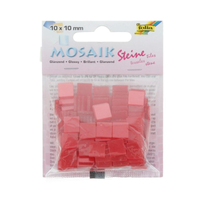 Мозаика Folia пластиковая Глянцевая 10х10мм 190шт оттенки красного