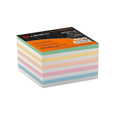 Куб для записей  цветной 9.0х9.0х4.0см Lamark 80г/м² проклеенный