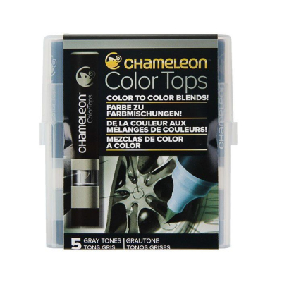 Блендеры цветные спиртовые Chameleon Color Tops 5цв серые тона
