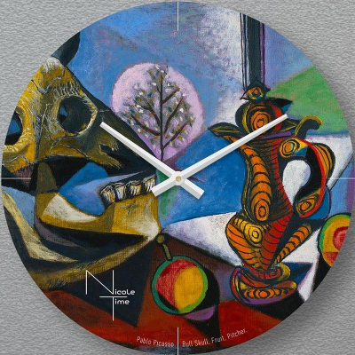 Часы настенные Салют Дизайнерские NicoleTime стекло d-50см 'Picaso' белые стрелки
