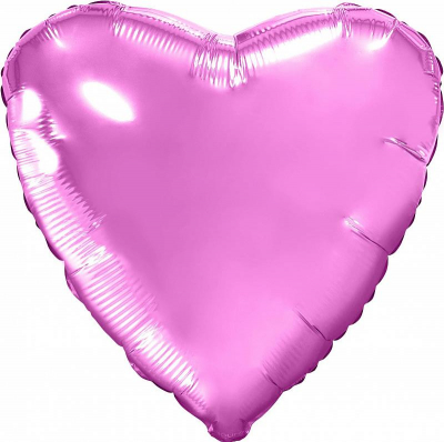 Шар воздушный фольгированный Сердце розовый Agura 48см