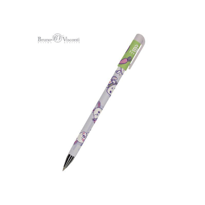 Ручка шариковая BrunoVisconti® 0.5мм 'HappyWrite' синяя 'Kawaii animals. Зайчик'