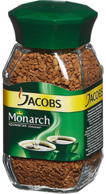 Кофе растворимый Jacobs 'Monarch' 190г в стеклянной банке