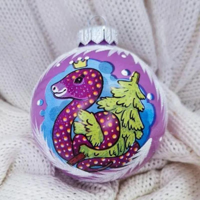 Шар&nbsp;&nbsp;80мм 'Змея уж' стекло