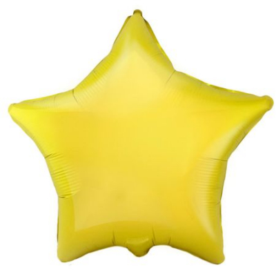 Шар воздушный фольгированный Звезда желтый Flex Metal 48см в упаковке