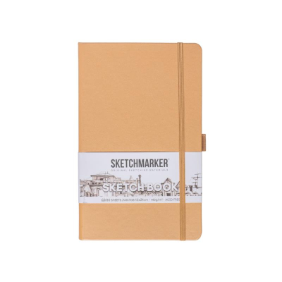 Блокнот для набросков Sketchmarker 13х21см 140г  80л твердая обложка капучино