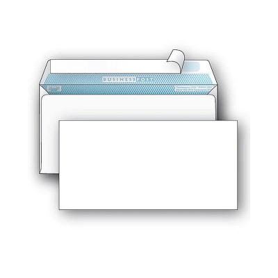 Конверт 220х110мм E65 Euro белый стрип&nbsp;&nbsp; 50шт BusinessPost&nbsp;&nbsp;90г