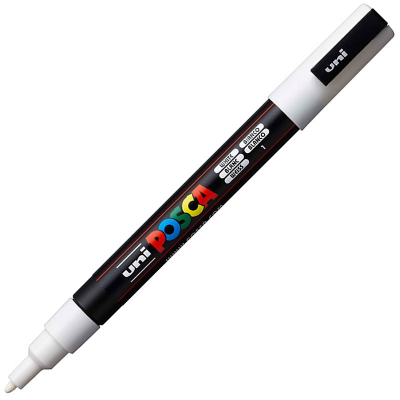 Маркер декоративный Uni Posca 0.9-1.3мм белый (1)