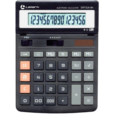 Калькулятор настольный Lamark 16 разрядов DP 156х207х32мм черный корпус