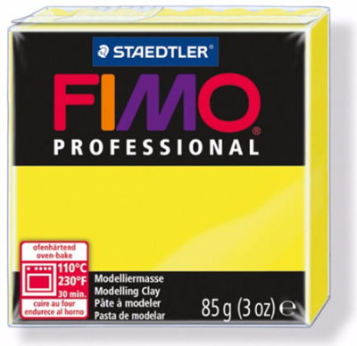 Глина полимерная термоотвердевающая Fimo Professional лимонная  85г