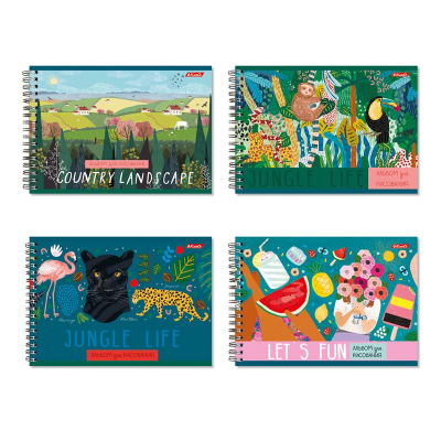 Альбом для рисования A4&nbsp;&nbsp;48л 100г на гребне Светоч 'Дивный мир'