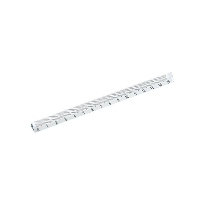 Линейка пластиковая&nbsp;&nbsp;15см СТАММ трехгранная прозрачная