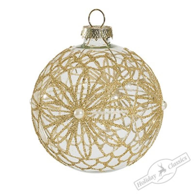 Шар  80мм прозрачный 'Король Солнце' стекло