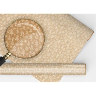 Бумага упаковочная  67.4х97.4см крафт 'Сказочные ёлочки'