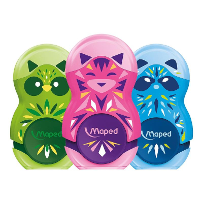Точилка 1 диаметр Maped Loopy Mini Cute с ластиком цвета ассорти