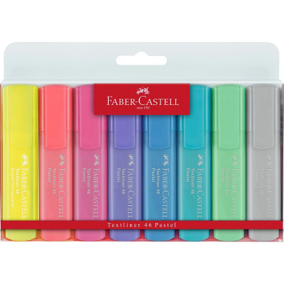 Текст-маркеры Faber-Castell Pastel  1-5.0мм 8цв пастель в блистере