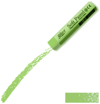 Мелок пастельный мягкий Mungyo Gallery Soft 10х66мм флуоресцентный зеленый в бумажной манжетке