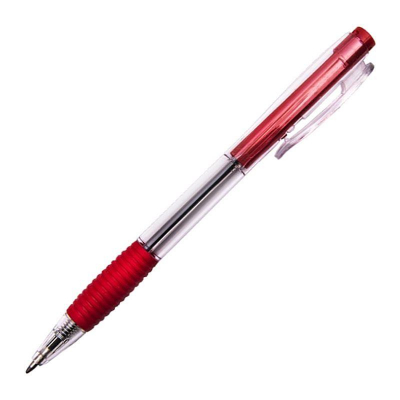 Ручка шариковая автоматическая Dolce Costo 0.7мм с резиновой манжетой красная