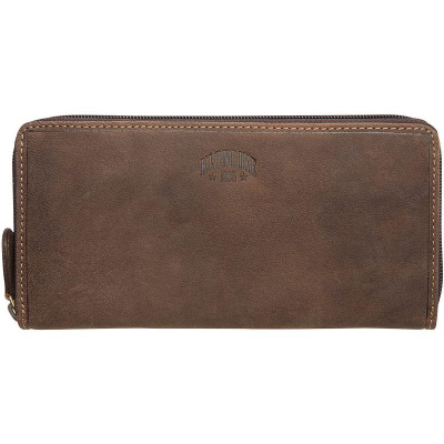 Портмоне женское Klondike 1896® 'Mary' 19х10см на молнии кожа коричневое