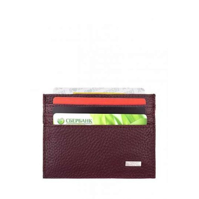 Футляр для кредитных карт Esse Энди кожа флотер бордо