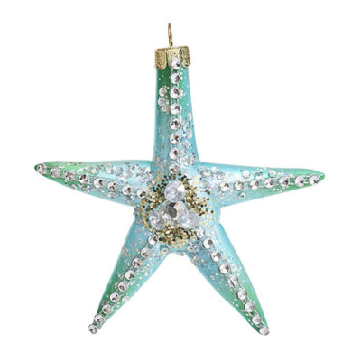 Морская звезда 10см 'Линкия' голубая стекло