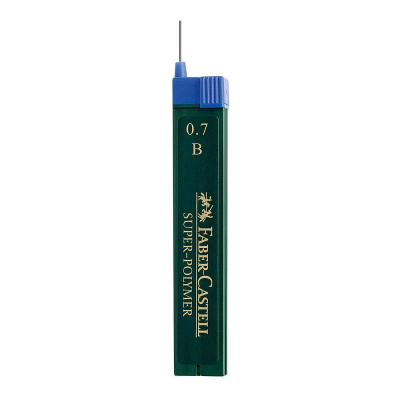 Грифель 0.7мм B Faber-Castell Super Polymer 12шт