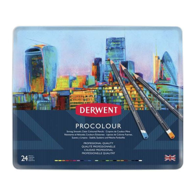 Карандаши Derwent Procolour 24цв в металлической коробке