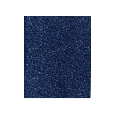 Тетрадь A5  96л клетка на скрепке Lamark обложка бумвинил синяя