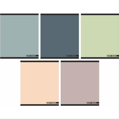 Тетрадь A5&nbsp;&nbsp;48л клетка на скрепке Lamark картонная матовая обложка 'Цвет Моранди' 5 дизайнов