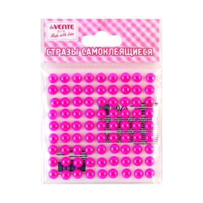 Стразы deVENTE 'Жемчуг'  8мм  80шт розовые акриловые самоклеящиеся