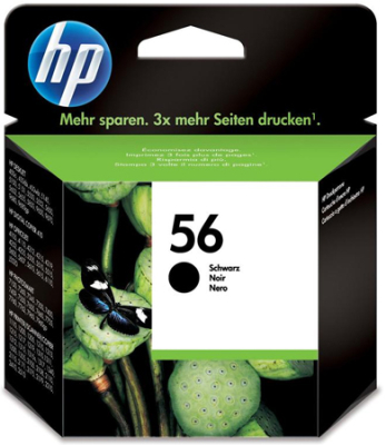 Картридж струйный HP № 56 DJ450/5145/5550-5655/5850/9650-9680 OJ4105-4255/5505-5515/6110 PS7150/7755 черный ресурс 450стр (19мл)